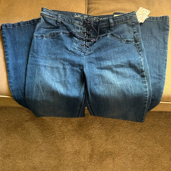 Free People We The Free Jeans NWT HP Jean.Eva Lace-Up High Rise Boot Cut Size 31 - Picture 4 of 11